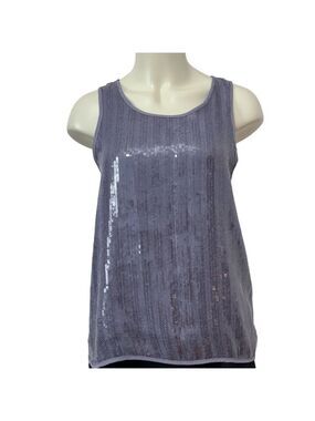RO&DE Lavender Sequin Scoop Neck Tank Top Women’s Medium